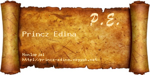 Princz Edina névjegykártya